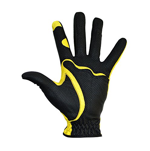 Fit39 EX Golf Gloves (Black/Gold) (Medium)