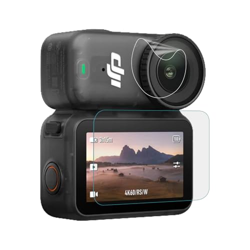 Image of POPIO Military-Grade Gorilla Tempered Glass for DJI Osmo Nano Action Camera | Screen Tempered Glass + Lens PET Film | Edge-to-Edge Coverage | 2-Piece Set