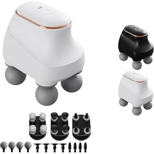 Chevaroo 4 Heads Massager, Chevaroo Horse Massager - 5 Adjustable Levels & Interchangeable Heads for Customized Massage, Mini-Massagegerät, elektrisches Handmassagegerät für Rücken, Nacken (Weiß) Chevaroo 4 Heads Massager, Chevaroo Horse Massager - 5 Adjustable Levels & Interchangeable Heads for Customized Massage, Mini-Massagegerät, elektrisches Handmassagegerät für Rücken, Nacken (Weiß)