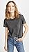 THE GREAT. Women's The Slim Tee, Washed Black, M