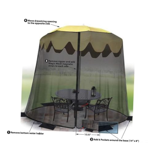 Housse de parasol protection solaire et anti-moustique facile à installer - 3