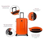 Quiksilver Malibu Suitcases PC Hardside Expandable Luggage with Spinner Wheels, Large 3-Piece Set (20/26/30) (Orange) - Image 2