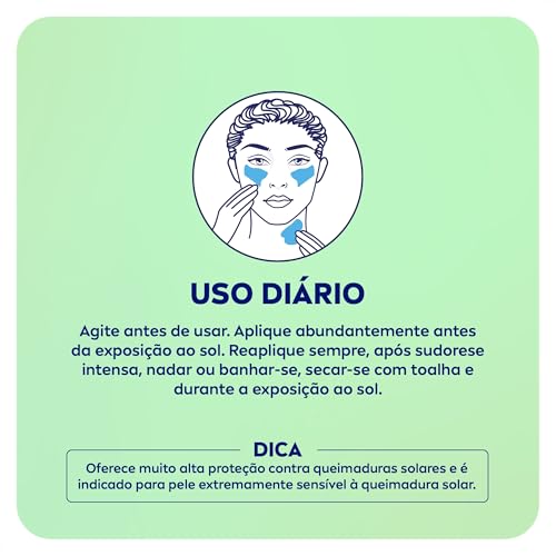 NIVEA SUN Protetor Solar Fluido Facial Tripla Proteção Controle de Oleosidade FPS 65 40ml