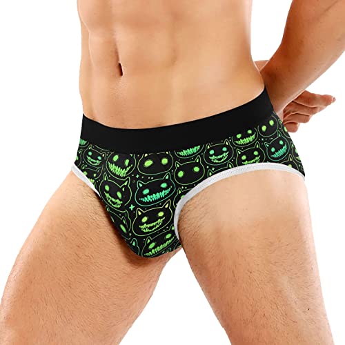 Men's Underwear Briefs Comfort Soft Stretch Classic Fit Cartoon Spooky Animal Head Briefs with Contour Pouch2