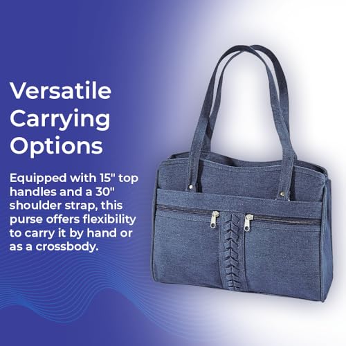 Bolso casual de mezclilla con asa cruzada para mujer miniatura 6