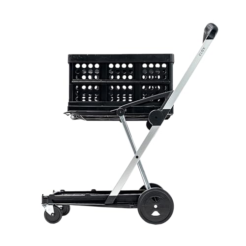 Transport Klappmobil Clax Comfort-Set bestehend aus 1 Transportmobil mit 1 gratis Clax Faltbox, schwarz (black edition), klappbar