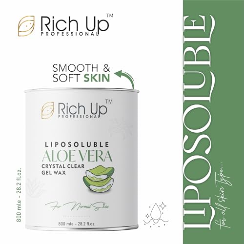 Image of Liposoluble Blueberry Crystal Clear Gel Wax, Normal Skin, 800ml, Painless Hair Removal with Vitamin C | Get 60 ml After Wex Oil & Gel And Facial Kit Free (Aloe Vera)