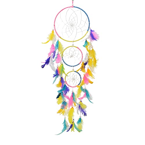 Image of Asian Hobby Crafts Natural Dyed Feathers for Craft Projects & Dream Catcher Making | 50 Premium Multicolor Feathers (4-5 inch Approx.) for Decorations & Art Creations | Bright & Vibrant, Multi-Pack