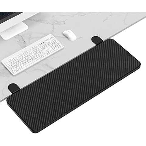 OUGIC Ergonomics Desk Extender Tray, 25.2"x9.5" Punch-Free Clamp on, Foldable Keyboard Drawer Tray, Table Mount Armrest Shelf, Computer Elbow Arm Support Cover