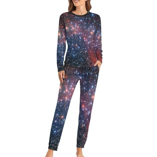 Pyjama femme ensemble manches longues pantalon contre frissons de nuit