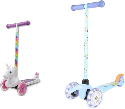 Scooter para niños de 3 a 5 años  Cubierta extra ancha y freno activado por pies, 3 ruedas autoequilibrantes juguetes para niños y niñas