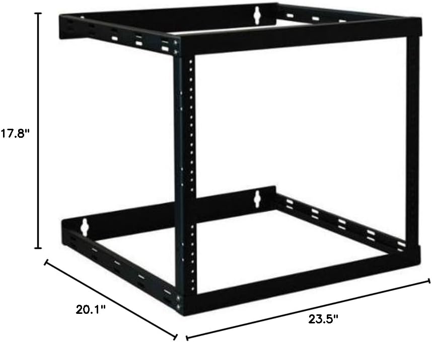 Tripp Lite SmartRack SRWO8U22 Wall Mount Open Rack Frame Cabinet - Wall Mountable - Black - Steel - 150 lb x Maximum Wei