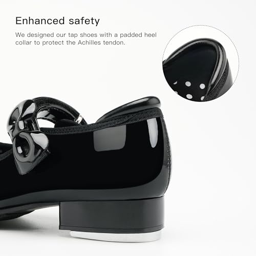 Stelle Girls Tap Shoes Toddler Dance Shoes PU Leather Easy Strap(Toddler/Little Kid/Big Kid)4