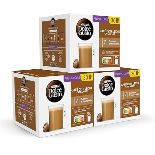 NESCAFÉ Dolce Gusto Café con Leche - Cápsulas de Café, 90 Cápsulas (3 x 30) - Intensidad 7 - Originales para cafeteras Dolce Gusto | Ya disponible en tu tienda friki favorita! En mundofriki.es!