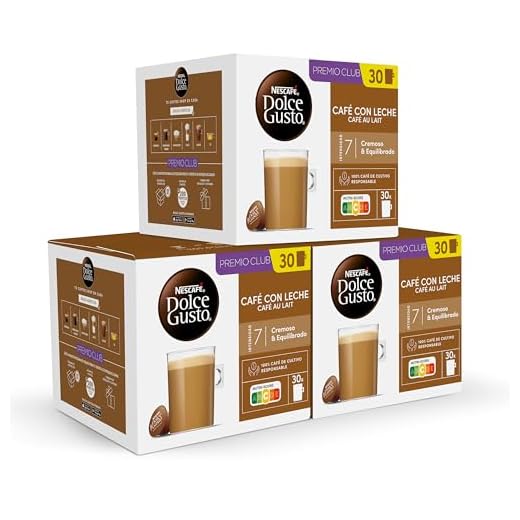 NESCAFÉ Dolce Gusto Café con Leche - x3 pack de 30 cápsulas - Total: 90 cápsulas
