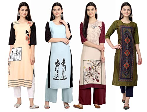 Image of Women's Crepe Straight Kurta