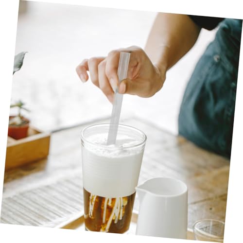 100 pitillos desechables transparentes para bebidas miniatura 4