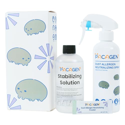 Pacagen Dust Allergen Neutralizing Spray for Humans - Perfect for Home Use Immediate Results Easy to Use and Pet Friendly - A Few Sprays Away from A Clear Day