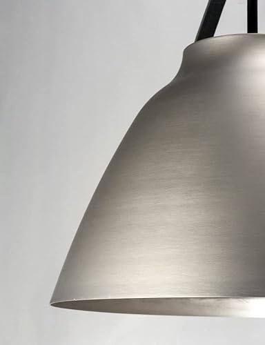 Miniatura 5 de Maxim 11356TNBK - Lámpara de techo colgante escandinava de metal, 1 luz de 60 vatios, 15 pulgadas de alto x 14 pulgadas de ancho, cuero