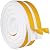 White Door Window Weather Stripping Self Adhesive Foam Tape High Density Foam Sealing Strip Window Insulation Weatherproof Gasket Tape, 1" Wide X 3/4" Thick, 6.5 Ft X 2 Rolls, Total 13 Feet