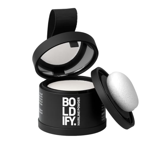 Image of BOLDIFY Hairline Powder - Water-Resistant Root Touch Up Hair Color for Gray Coverage - 24-Hour Stain-Proof, Mess-Free Hair Powder for Thinning Hair