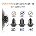 goucrro Bike Cassette 9-Speed Cassette 11-32T, 11-36T, 11-40T, 11-42T, 11-46T, 11-50T Bicycle Cassettes & Freewheels Fit Mountain Bike, Road Bicycle