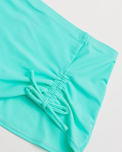 Image of ZeroXposur Girls Swimsuit 3-Piece Set with Tankini Bathing Suit and Swim Cover Up Skirt - UPF 30+ Girls' Swimwear