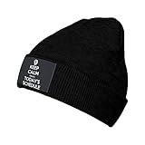 Horario De Hoy De Keep Calm Hombre Mujer Gorra Holgado Gorro De Punto Moderno Gorro De Invierno Elástico Slouch Gorrita para Esquí Ciclismo Deporte