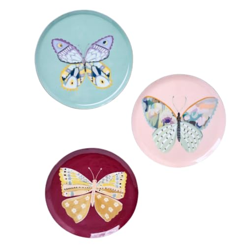Image of The Wishing Chair Butterfly Bloom Metal Wall Plates Set of 3
