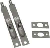 Vista 15 de QCAA Perno redondo de latón macizo, 6 ", latón macizo, negro mate, paquete de 2, fabricado en Taiwán