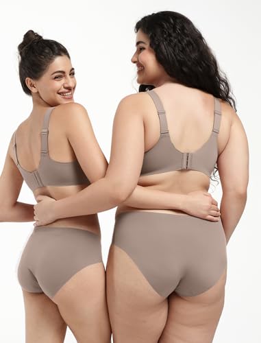 Image of COMFELIE Wireless Bra Seamless Comfort Everyday Bra for Women, Breathable Seamless Bra with Scallop Edges
