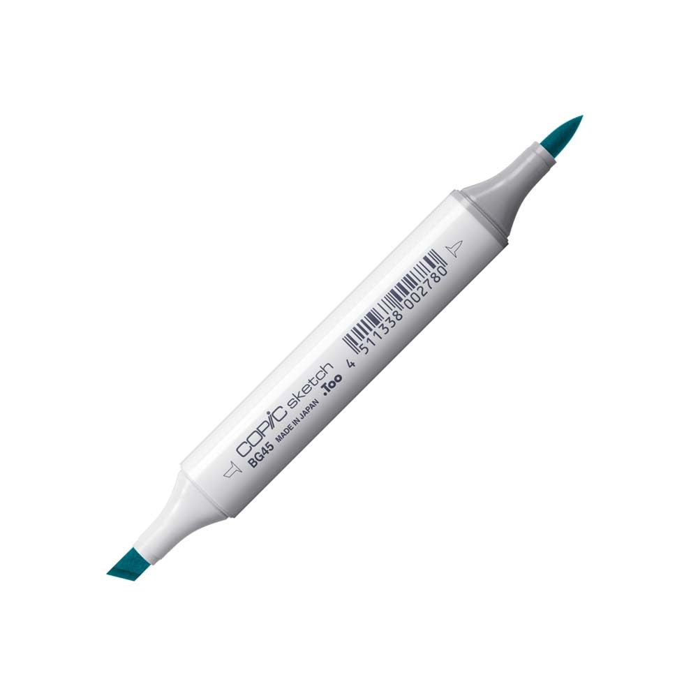 Copic Sketch Coloured Marker Pen - (BG-45) Nile Blue, For Art & Crafts, Colouring, Graphics, Highlighter, Design, Anime, Professional & Beginners, Art Supplies & Colouring Books