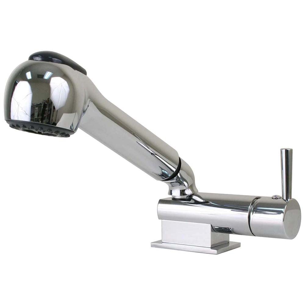 Scandvik 14410P Minimalistic Pull Out Shower Mixer with Chrome ABS Sprayer Handle & 5' Chrome Hose