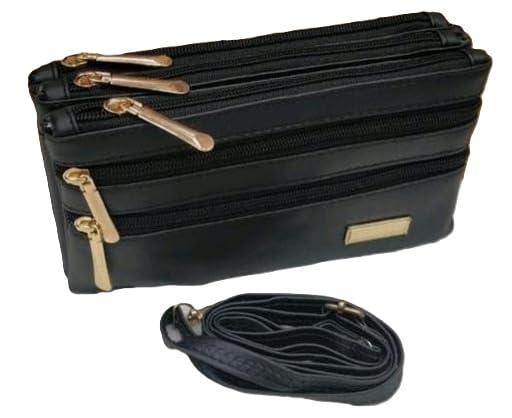 Casual Modern Women’s Clutch with Sling Bag Design Black-image-6