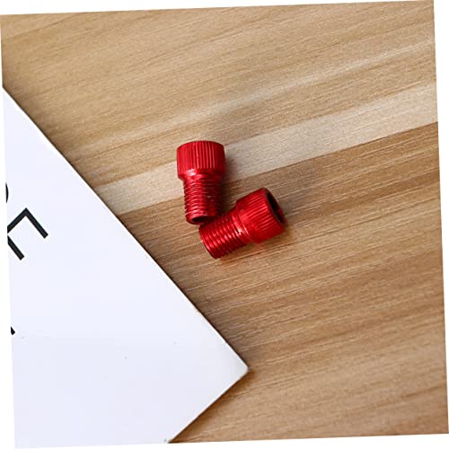 Set Adaptadores de Válvula para Bicicleta INOOMP Aleación de Aluminio Ligero Rojo para Bicicletas Eléctricas y Autos miniatura 6