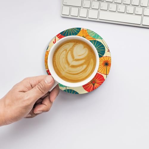 Dessous de verre en céramique lot de 6 avec support pour table basse
