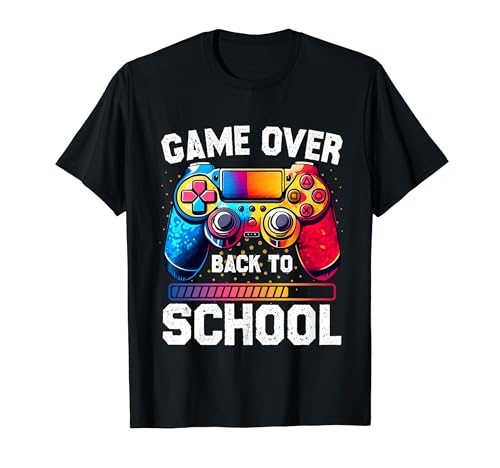 Back to school funny gaming first day of school kids gamers maglietta