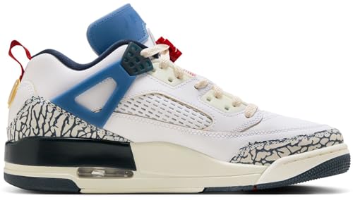 NIKE Jordan Spizike Low Men's Shoes (HM3712-164, White/Armory Navy/Aegean Storm) Size 9.52