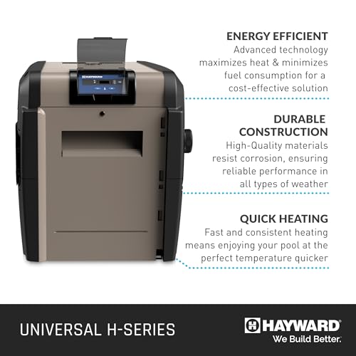 Hayward W3H150FDN Universal H-Series 150,000 BTU Natural Gas Pool and Spa Heater for In-Ground Pools and Spas