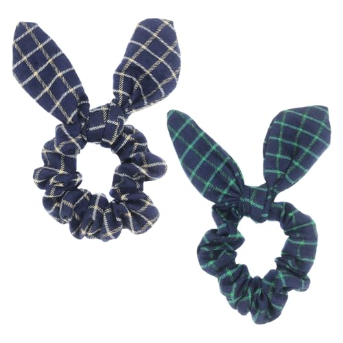 Kronabelle Coleteros de orejas de conejo de alambre de hierro, lazos de algodón de 10 cm, soporte para cola de caballo para niñas pequeñas, accesorios para el cabello para uso diario o escolar