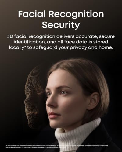 Image of eufy Security Smart Lock E40, Front Door Deadbolt with Facial Recognition | 3-in-1 Smart Entry with Video Doorbell, 2K Camera, Face Unlocking Keyless Entry, 32GB Local Storage, Dual Power, Matter