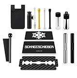 Baller-Set mit Ziehröhrchen, Carbon-Klinge, schwarzer Bullet, Baller-Fläschchen mit Teleskoplöffel