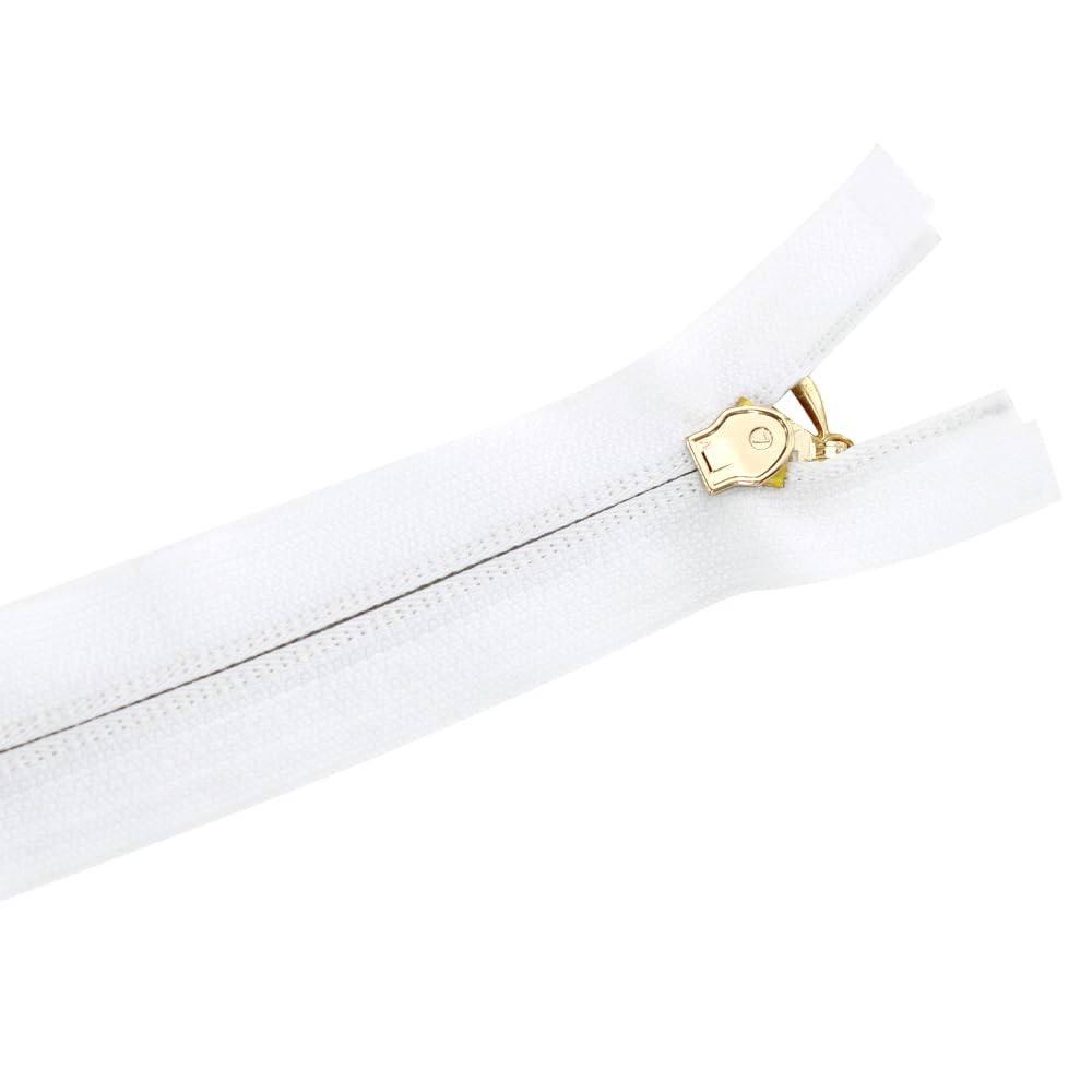 5 Reißverschlüsse Zum Nähen - 25 Bis 60 Cm Lang In Marine, Weiß, Schwarz (goldene Zähne)