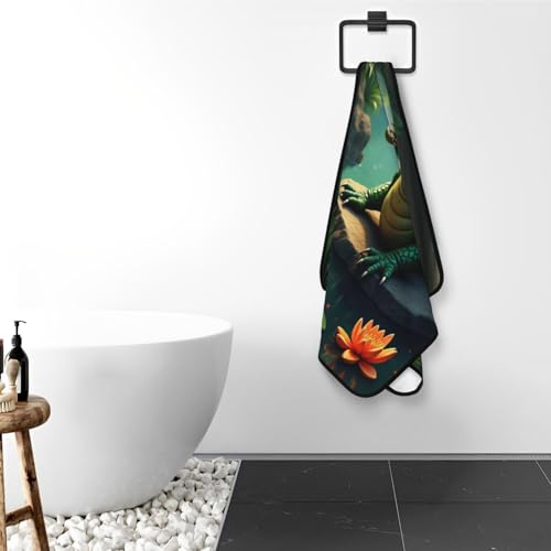 Serviette de plage douce séchage rapide imprimé crocodile n°4 maison - 6
