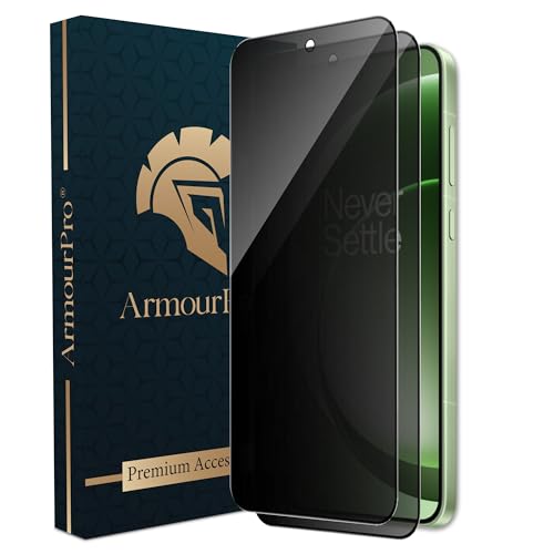 Image of ArmourPro Anti-Spy Privacy Tempered Glass for OnePlus 15R - Anti Peeping Screen Protector, Edge to Edge Full Coverage, 9H Hardness, Easy Installation Kit | Pack of 2