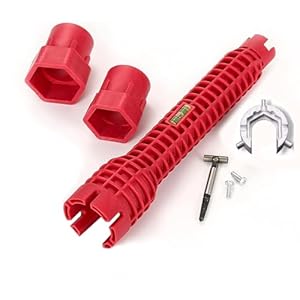 YUDAWN Llave de grifo 8 en 1, extensiÃ³n de grifo, llave de montaje para grifos, llave de tubo multifunciÃ³n, llave de fregadero, herramienta sanitaria para fregadero y baÃ±o
