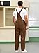 Runcati Mens Corduroy Bib Overalls Casual Adjujstable Strap Workwear Fashion Fall Winter Loose Fit Jumpsuit