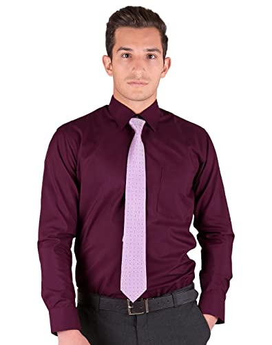 Camisas, Apparel Camisa Vestir Hombre Aristos Vino 56100056 Algodón Poliéster - Vino - 38