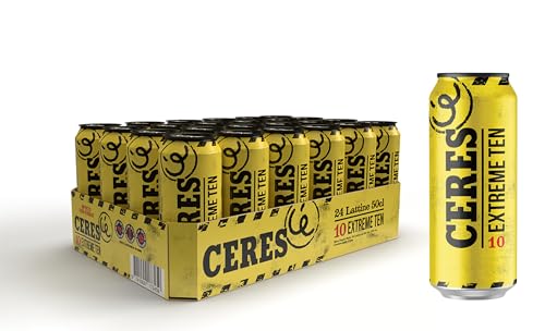 Ceres Extreme Ten - 24 Lattine da 50 cl, Birra Bionda Doppio Malto, Gradazione Alcolica 10°C, Gusto Vigoroso e Deciso con Sentori di Malto-image