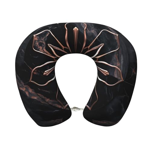Almohada de viaje de espuma viscoelástica negra miniatura 1